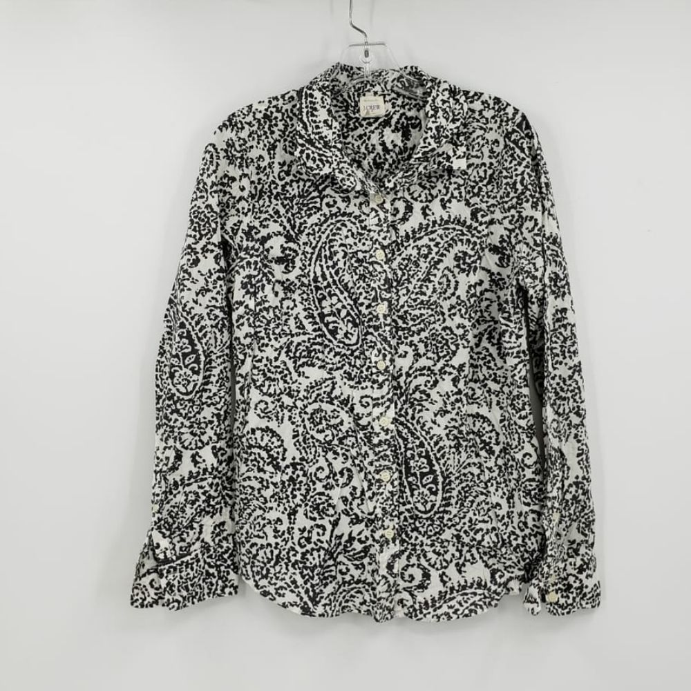 J. CREW black & white buton down shirt